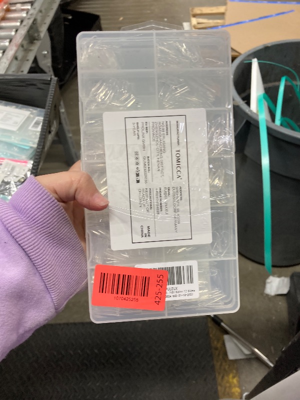 Photo 1 of ****** 2 PACK****** TOMICCA Short Square Nail Tips, 504Pcs Clear Press on Nails Square Full Cover Nail Tips Clear False Press on Nails, Soft Tips for Gel Nail Extension DIY Nail Salon 12 Sizes