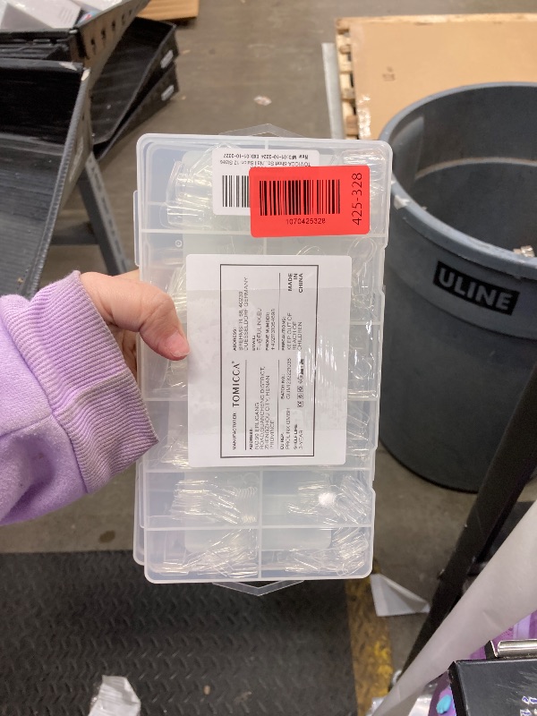 Photo 1 of ****** 2 PACK****** TOMICCA Short Square Nail Tips, 504Pcs Clear Press on Nails Square Full Cover Nail Tips Clear False Press on Nails, Soft Tips for Gel Nail Extension DIY Nail Salon 12 Sizes