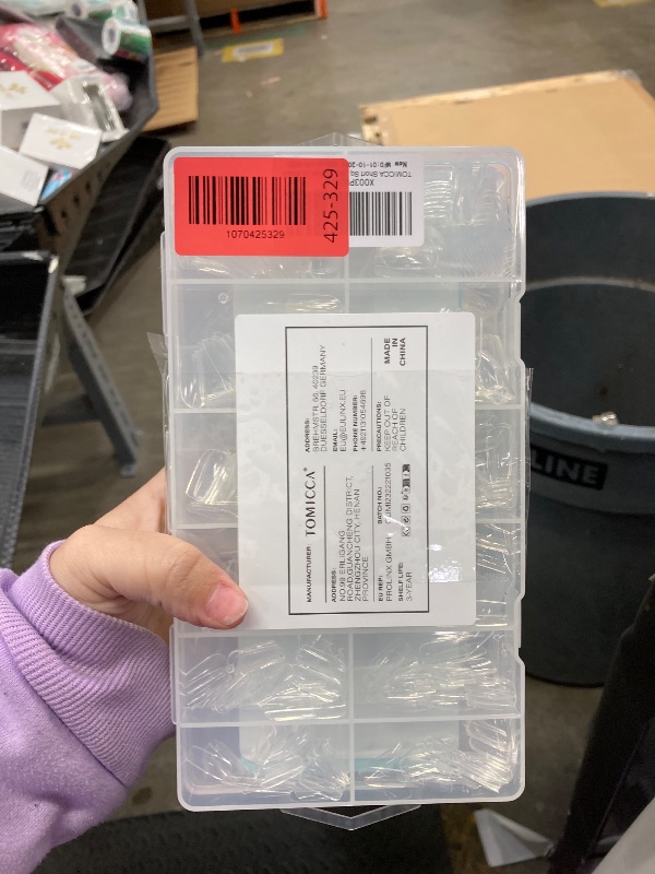 Photo 1 of ****** 2 PACK****** TOMICCA Short Square Nail Tips, 504Pcs Clear Press on Nails Square Full Cover Nail Tips Clear False Press on Nails, Soft Tips for Gel Nail Extension DIY Nail Salon 12 Sizes