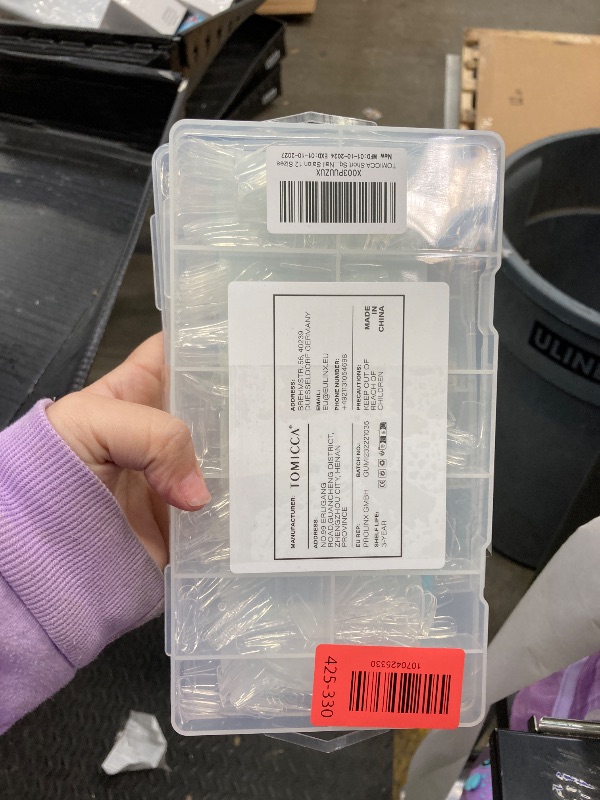 Photo 1 of ****** 2 PACK****** TOMICCA Short Square Nail Tips, 504Pcs Clear Press on Nails Square Full Cover Nail Tips Clear False Press on Nails, Soft Tips for Gel Nail Extension DIY Nail Salon 12 Sizes