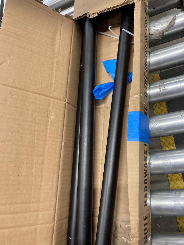 Photo 1 of 1 1/4 Diam Large Room Darkening Rods, 84-134Inch(7-11ft) Length Telescoping Wrap Around Curtain Rods For Bedroom Living Room Kitchen, Matte Black