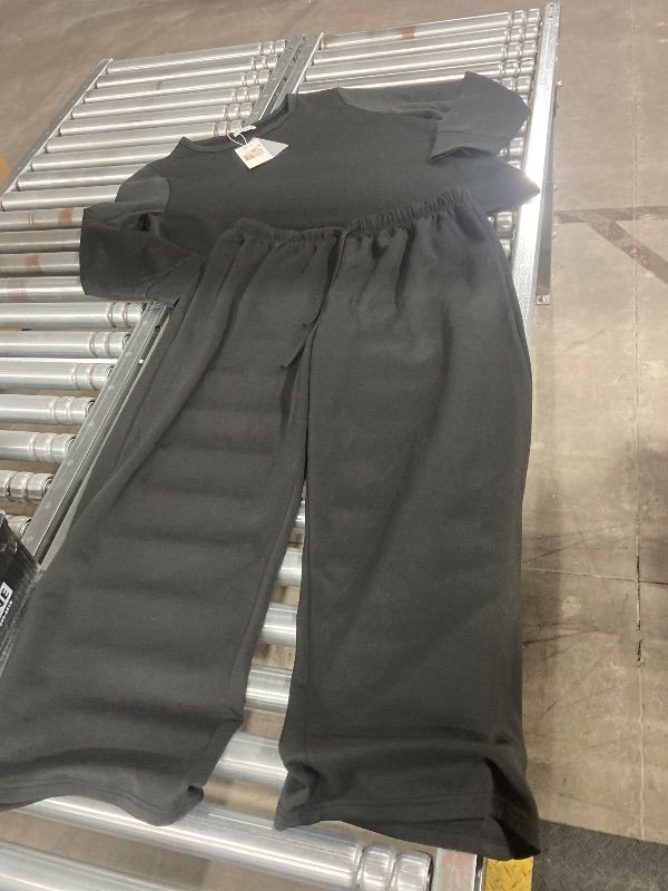 Photo 1 of **The description and photo are for reference only.**XIEERDUO Lounge Sets For Women Travel Outfits 2 Piece Fall Fashion 2025 Sweatsuit Set Winter Clothing Black XL