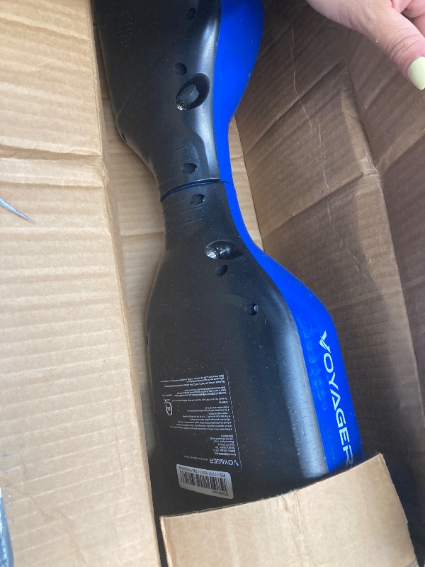 Photo 1 of ***PARTS ONLY/NO CHARGER****Voyager Hover Beam LED Light Hoverboard, Self Balancing Scooter Hoverboard with LED Wheels and Side Lights, 6 MPH Electric Hoverboards for Ages 13+, Blue (HOVER3030B-BLU-STK-1)