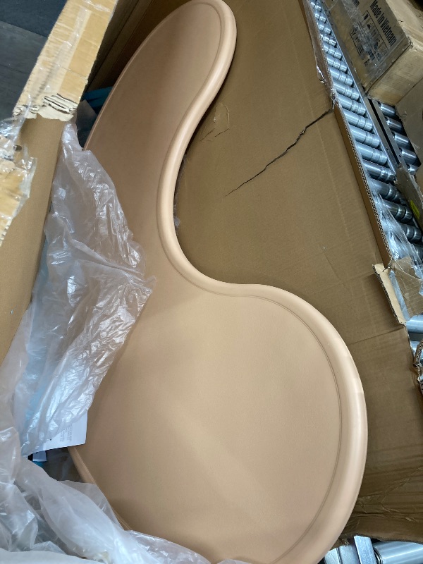 Photo 1 of **Missing legs**Camaflexi Mid Century Modern Abstract Shaped Coffee Table plastic/Brown Finish.