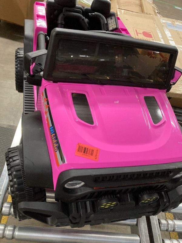 Photo 1 of ***MISSING REMOTE -SELLING AS IS*** Hikiddo Kids Ride on Truck Car, 12V Ride on Toy Electric Cars for Kids, Bluetooth - Pink  ***NOT IN BOX***