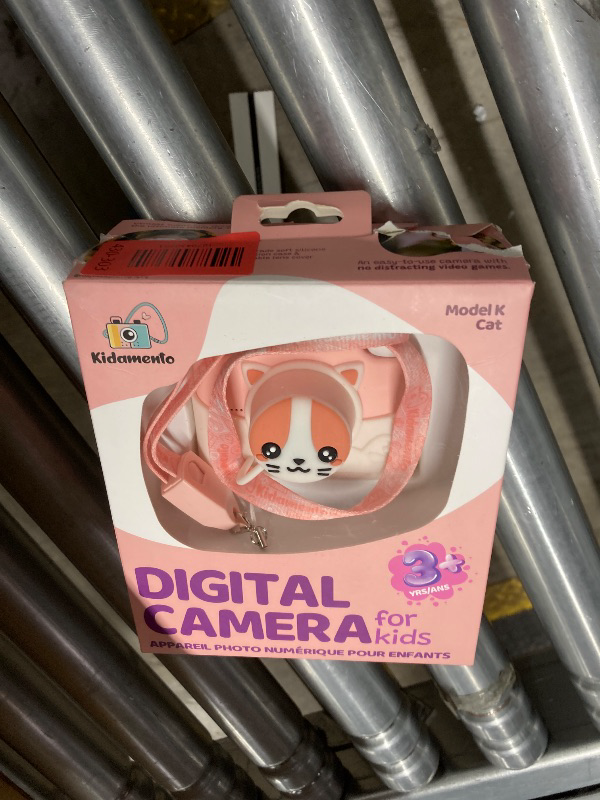 Photo 1 of ***CHARGER PLUG IS MISSING***Kidamento Kids Digital Camera & Video Camcorder with Touchscreen, Soft Silicone Casing, Detachable Lens Cap, 32GB Memory Card - Model K Meowie The Cat***CHARGER PLUG IS MISSING***