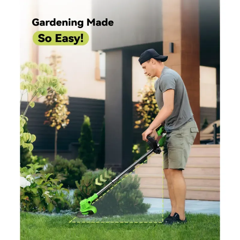 Photo 1 of **used***YAHHU Cordless Weed Wacker Battery Powered 21V - Trimmer, Edger, and Mower with Multiple Blades for Garden
