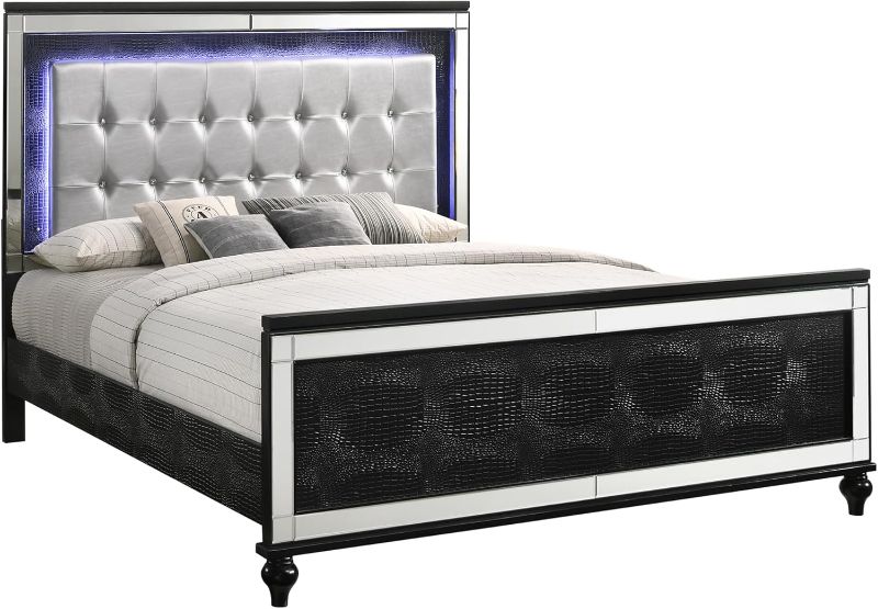 Photo 1 of **THIS CONTAINS 2 BOXES***NEW CLASSIC HOME FURNISHINGS STORE THE NEW CLASSIC VALENTINO WOOD KING BED IN BLACK