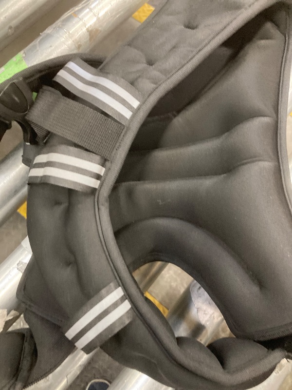 View 2 of ***THERE IS A SMALL BIT OF SEAM NEEDS SEWING***Zeerun Weighted Vest for Women & Men with Reflective Stripe and Adjustable Buckle, Comfortable & Durable Rucking Vest for Walking, Running & Strength Training, 10LBS-Black***THERE IS A SMALL BIT OF SEAM NEEDS
