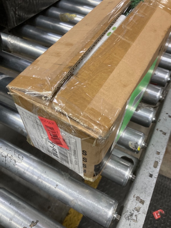 Photo 1 of 4.5ft Pre- Artificial Christmas Tree Prelighted Fake Xmas Tree with Foldable Metal Stand,350 Branch Tips,100 Warm White Lights,Green