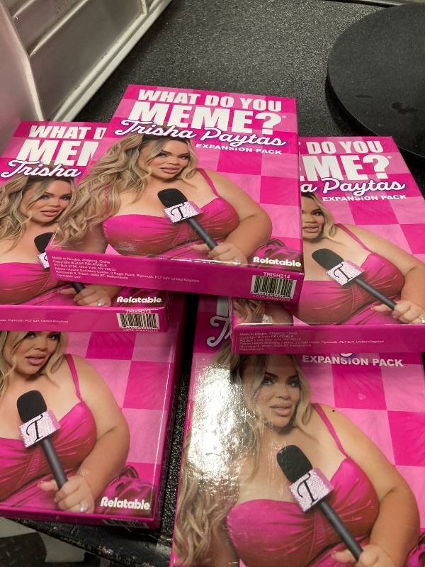 Photo 1 of ++5 PACK+++What Do You Meme? Trisha Paytas Expansion Pack by Relatable, Card Games for Adults, Featuring YouTube Influencer Trisha Paytas, All New Meme Game Content, Includes 15 Image Cards and 10 Caption Cards