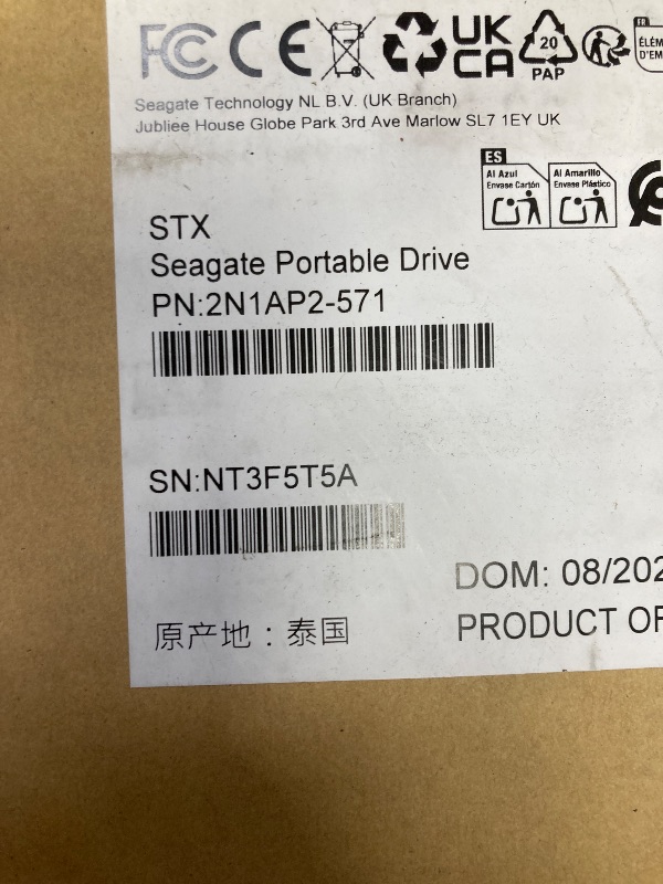 Photo 1 of **FACTORY SEALED EYE**Seagate Portable 2TB External Hard Drive HDD — USB 3.0 for PC, Mac, PlayStation, & Xbox -1-Year Rescue Service (STGX2000400)