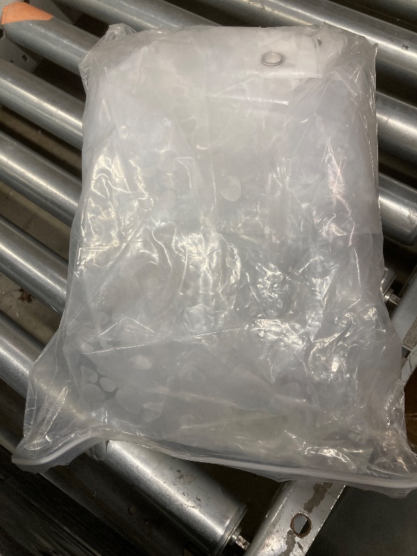 Photo 1 of **NOTE: THE PHOTO AND DESCRIPTION ARE SIMILAR**Ga-Geetopia EVA Clear Thin Shower Curtain Liner, Pebble Pattern 72x72 Inch Lightweight Plastic Bathroom Shower Showroom Inner Curtain with Rustproof Metal Grommets and Weighted Magnets(NO Hooks)
