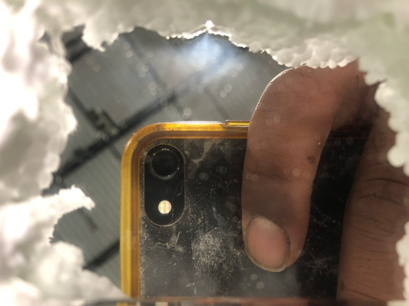 Photo 1 of **broken**
24" x 80" Mirror Slab Door, Pre-Assembled One Side French Interior Door, Paintable Solid Wood Pocket Barn Doors for Living Room Pantry Laundry Closet Bathroom White Pre-Finished Surface w/o Hardware