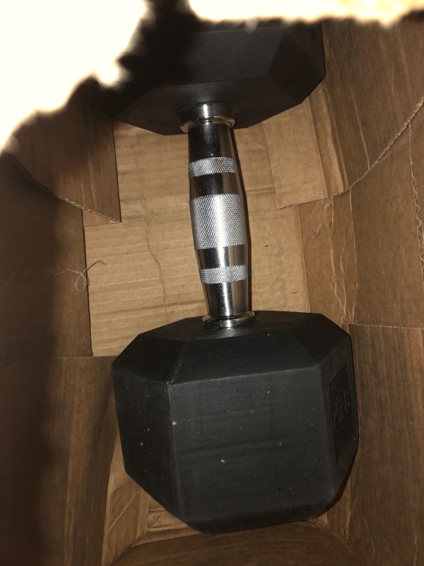 Photo 1 of ** ONLY ONE**
Fitvids 25LB Rubber Encased Hex Dumbbell Weight Set Contoured Handle for Muscle Toning, Strength Building & Full Body Workout