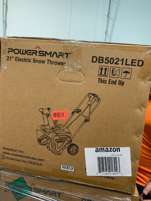 Photo 1 of ** NEW** PowerSmart 21 Inch Electric Snow Blower - 120V 15 Amp, 2100 RPM, LED Light for Yard, Road