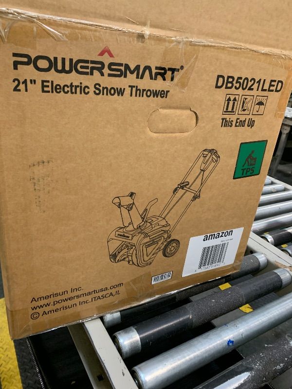 Photo 1 of ** NEW** PowerSmart 21 Inch Electric Snow Blower - 120V 15 Amp, 2100 RPM, LED Light for Yard, Road
