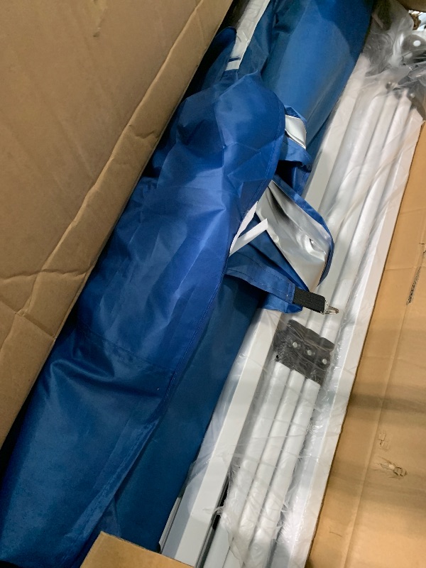 Photo 1 of **UNKNOWN MISSING PIECES**HOTEEL Pop Up Canopy 10x30 Large Party Tent with 8 Sidewalls, Portable Outdoor Canopy with Roller Bag,Sandbags,UV Resistant Waterproof, Easy Up Tents for Parties, Backyard, Wedding, Event, Blue