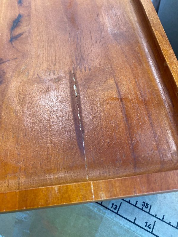Photo 1 of ***MINOR DAMAGE*** KOLWOVEN Solid Acacia Wood Serving Tray - 3 Pack, 11.8" x 5.9" Rectangular Wooden Serving Platter, Wood Boards for Food, Mini Cheese Board for Vegetable, Charcuterie, Appetizer, Decor (Set 3)