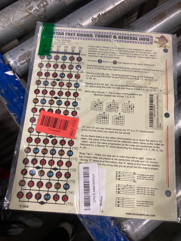 Photo 1 of •The PRACTICAL GUITAR CHORD and FRET BOARD CHART•