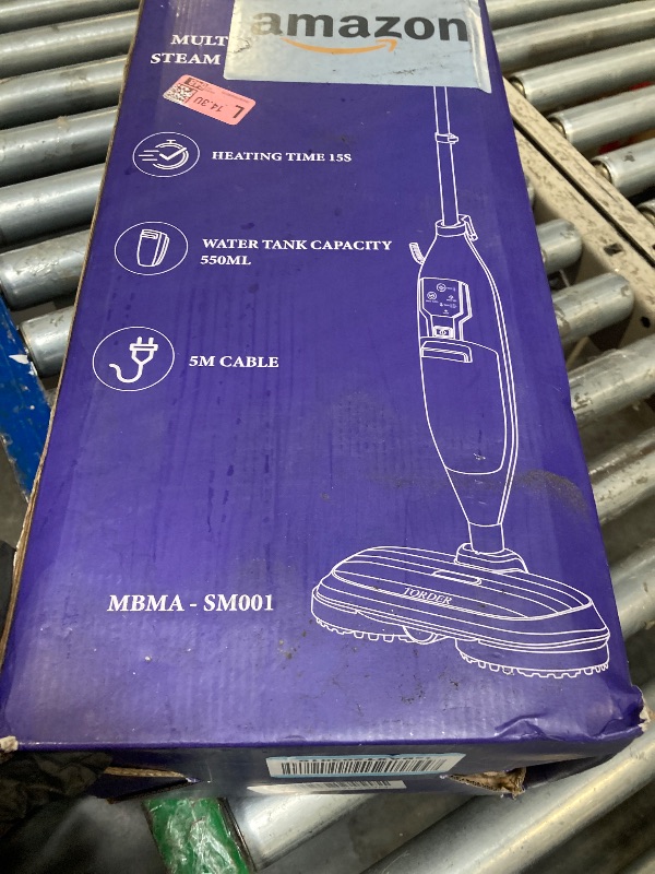 Photo 1 of ** USED** Torder Steam Mop with 13 Accessories,Steam Cleaner Home Use,Floor Scrubber spin mop for Hard Wood Floors,tile Scrub Steamer Deep Cleaning,Carpet, 4 Washable Mop Pads, 550ml Capacity,30 Second Heat-Up