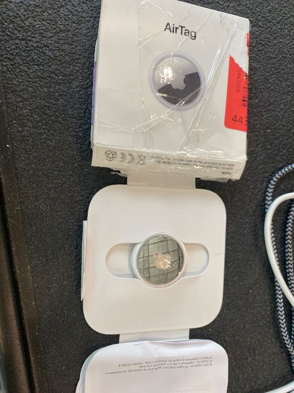 Photo 1 of *UNTESTED*
Apple AirTag (1st Generation). Keep Track of and find Your Keys, Wallet, Luggage, Backpack, and More. Simple one-tap Set up with iPhone or iPad, Bluetooth