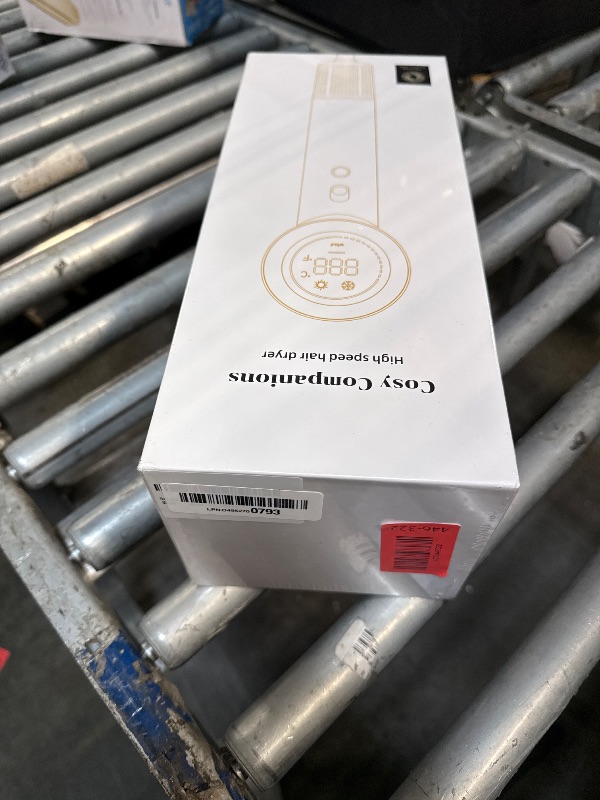 Photo 1 of ** FACTORY SEAL**Cosy Companions Hair Dryer - Negative Ionic Blow Dryer with 150000 RPM High Speed Brushless Motor for Fast Drying, Low Noise, HD Display Hair Dryer with Diffuser and Nozzle, 5 Temps & 2 Speeds