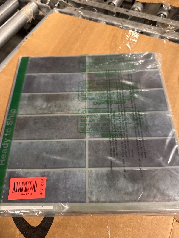 Photo 1 of 10 Sheet Peel and Stick Subway Kitchen Backsplash Tiles,3D Rectangle Waterproof Self-Adhesive Wall Tile Stick on Backsplash for Kitchen,Bathroom and Fireplace(Blue,12"×12")