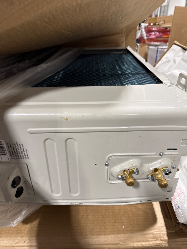 Photo 1 of ** UNCLEAN/ UNKNOWN FUNCTIONALITY***18,000 BTU Mini Split AC/Heating System, 19 SEER2 230V Ductless Split-System Air Conditioner with Heat Pump, Pre-Charged Condenser, 1250 sq ft Coverage, Full Function Remote Control & Installation Kit