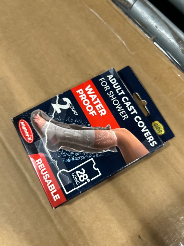 Photo 1 of 100% Waterproof Cast Covers for Shower Leg - 2pk - Tight Seal - Reusable Adult Half Leg Cast Protectors - Knee, Ankle, Foot - After Surgery Bandage and Dressing Cast Bag for Wounds and Burns