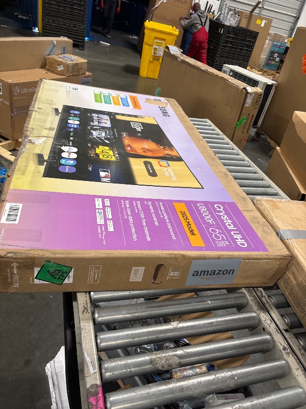 Photo 1 of ****DAMAGED, SUITABLE FOR SPARE PARTS/NO RETURN***** Samsung 65-Inch Class Crystal UHD U8000F 4K Smart TV (2025 Model) Endless Free Content, Crystal Processor 4K, MetalStream Design, Knox Security, Alexa Built-in