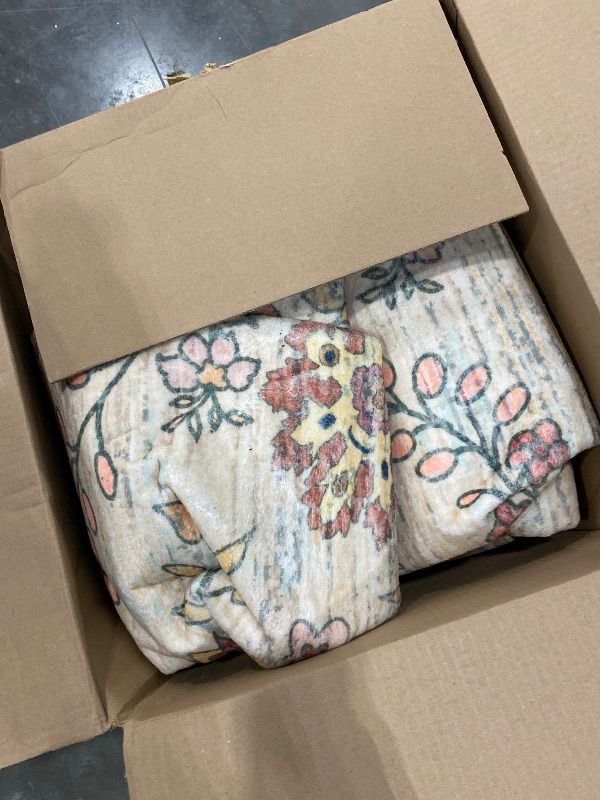 Photo 1 of **MAJOR DAMAGE**
Bavni 9x12 Area Rugs, Floral Machine Washable Rugs for Living Room, Dinning Room, Bedroom, Non Slip Aesthetic Vintage Low Pile Durable Lightweight Farmhouse Rug, Sage Green & Burnt Orange