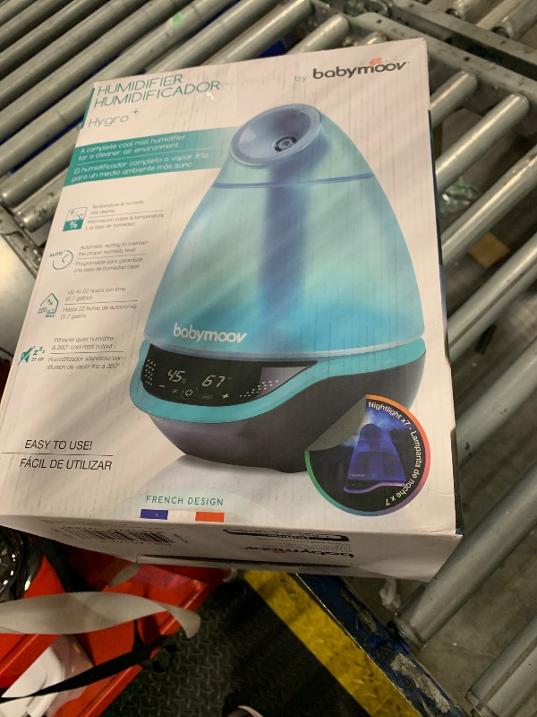 Photo 1 of *USED*
Babymoov Hygro Plus Cool Mist Humidifier 3-in-1 Humidity Control, Multicolored Night Light & Essential Oil Diffuser Easy Use and Care (NO Filter Needed)
