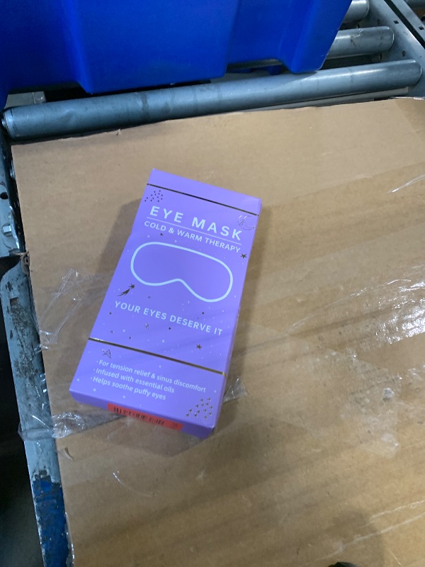Photo 1 of 2 in 1 Heated/Ice Eye Mask Moist Heat Eye Mask Lavender & Flaxseed Sinus Pillow Microwavable for Dry Eye,Styes,Sinus Pain,Headache,Migraine,Puffy or Swollen Eyes Irritated and Inflamed Eyelid Bumps