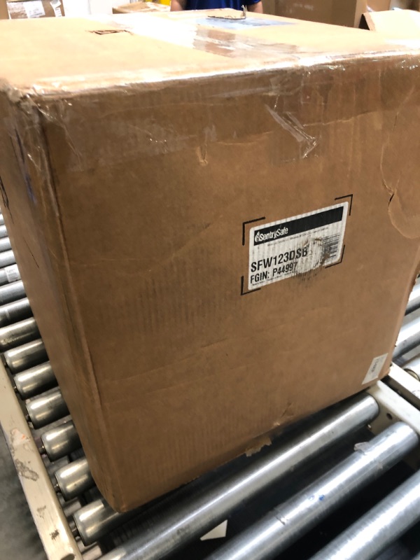 Photo 1 of *MISSING PARTS*
SentrySafe Medium Gray Fireproof Safe and Waterproof Safe Box with Dial Combination, Home Security for Money, Documents, or other Valuables, 1.23 Cubic Feet, SFW123DSB