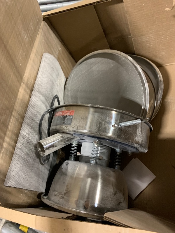 Photo 1 of **Selling for parts ONLY**
VEVOR Automatic Electric Vibrating Sieve, Stainless Steel Sifter Shaker Machine with 40+60 Mesh, 45W Automatic Powder Sifter Machine Countertop, Electric Sieve Shaker for Flour Powers, Mungbean, Rice
