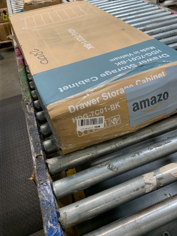 Photo 1 of ***FINAL SALE*** OLIXIS 7 Drawer Mobile File Cabinet Under Desk Storage Organization with Wheels Vertical Filing Chest Rolling Wood Small Desk Printer Stand for Home Office, 15.75"D x 18.74"W x 34.25"H, Black