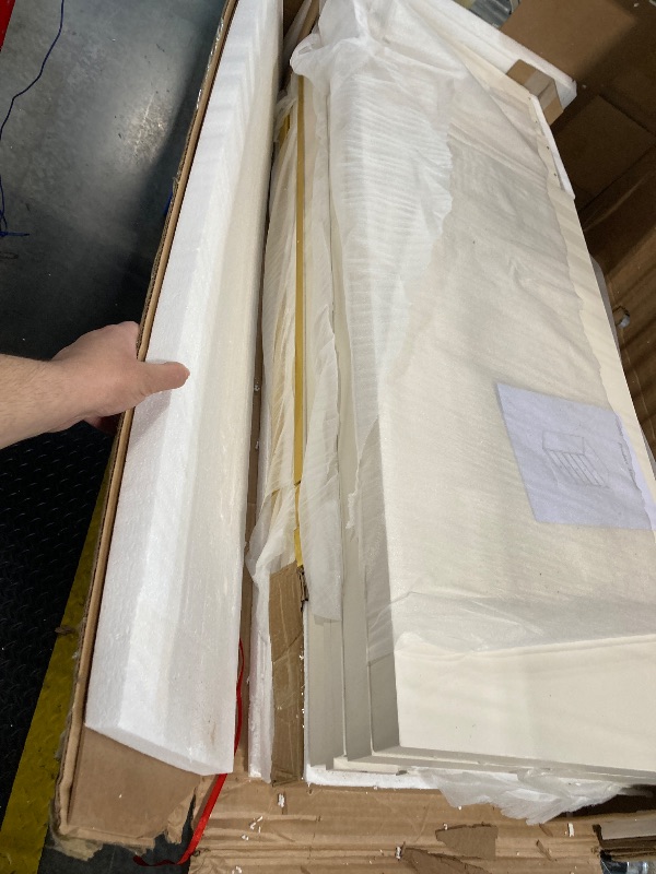 Photo 1 of ****MINOR DENT, PLEASE SEE PICTURE FOR REFERENCE***Concho Dresser for Bedroom with 5 Drawers, Wood Tall Chest of Drawers with Large Storage Space, Closet Storage Organizer for Living Room, Bedroom, Hallway, Closet, White