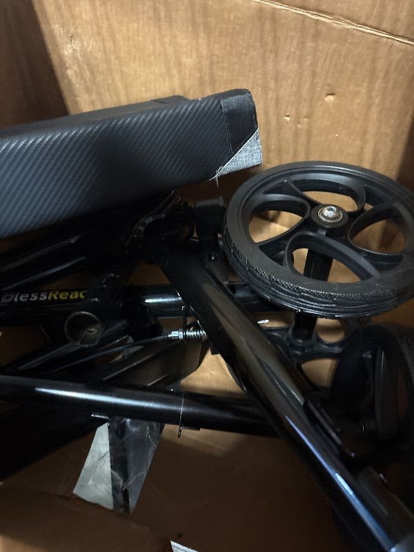 View 3 of **MISSING HARDWARE**
Economy Knee Scooter Steerable Knee Walker for Foot Injuries Compact Crutch Alternative with Dual Braking System (Black)
