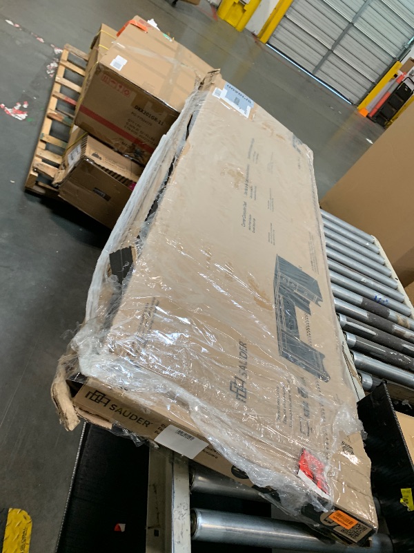 Photo 1 of **02 LARGE BOXES***Sauder Carson Forge Corner Computer Desk, Rustic Vintage L-Shaped Desk, in Washington Cherry