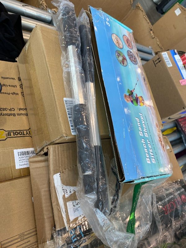 Photo 1 of ***MISSING SIFTERS*** zeeloopbee 2PCS Sand Sifter for The Beach, Beach Sand Scoop Adjustable, Shell Sifting Shovels Shell Scooper for Beach with Long Handle, Beach Shark Tooth Sifter for The Beach