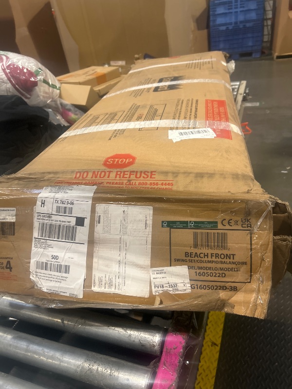 Photo 1 of **********NUMBER 3 OF 4****
Backyard Discovery Beach Front Cedar Wood Swing Set with Wave Slide, Play Deck, Monkey Bars, Rock Wall Ladder, Shaded Picnic Area, Snack Bar, Belt Swings, Trapeze, Sandbox Area, Outdoor Playset