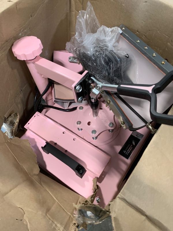 Photo 1 of **SIMILAR ITEM **ACTUAL MODEL SHOWN IN PICTURES BELOW** 8 in 1 Heat Press Machine 15x15 inch 360-Degree Swing Away Digital T Shirt Pressing Machine Multifunction Heat Transfer Sublimation Combo for T Shirts Mugs Hat Plate Cap,Pink