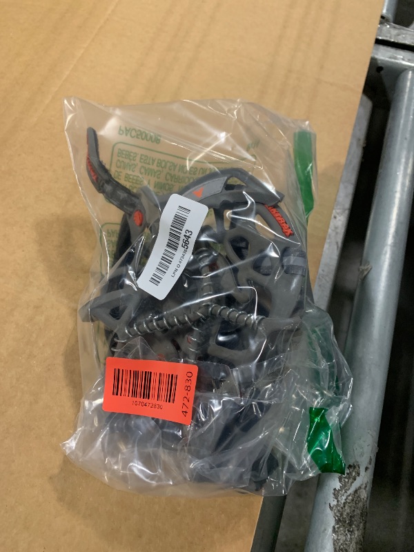 Photo 1 of ***MAJOR DAMAGE*** Yaktrax Run Traction Cleats for Snow and Ice, Gray/Red, Small (8161)