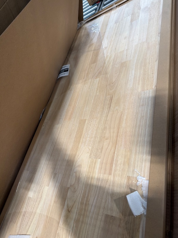 Photo 1 of *USED*
Bme Hevea Solid Wood Butcher Block Countertop, Unfinished Butcher Block Table Top for DIY Washer Dryer/Island/Kitchen Countertop, 60"L x 25"W x 1.5"Th