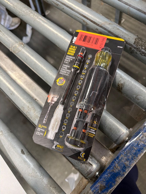 Photo 1 of ***MISSING PIECE*** Klein Tools 32516HD KNECT 16-in-1 Impact-Rated Hybrid Screwdriver/Nut Driver, Magnetic, Flip Socket, 11 Bits, 2 Nut Drivers, 3/8-Inch Square Adapter