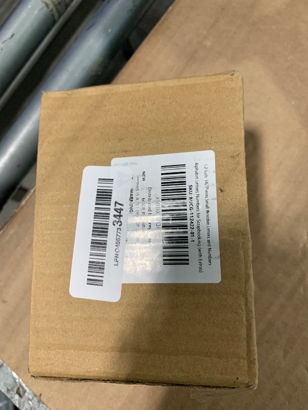 Photo 1 of 1.2 Inch 342 Pieces Small Wooden Letters and Numbers Crafts Unfinished Wood Alphabet Letters Numbers for Scrapbooking (with Extras)