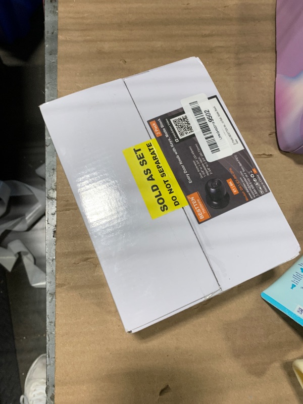 Photo 1 of [2 Pack] BESTTEN Keyed Entry Door Knob, Entrance Door Lock, Keyed Different, Standard Ball, Matte Black