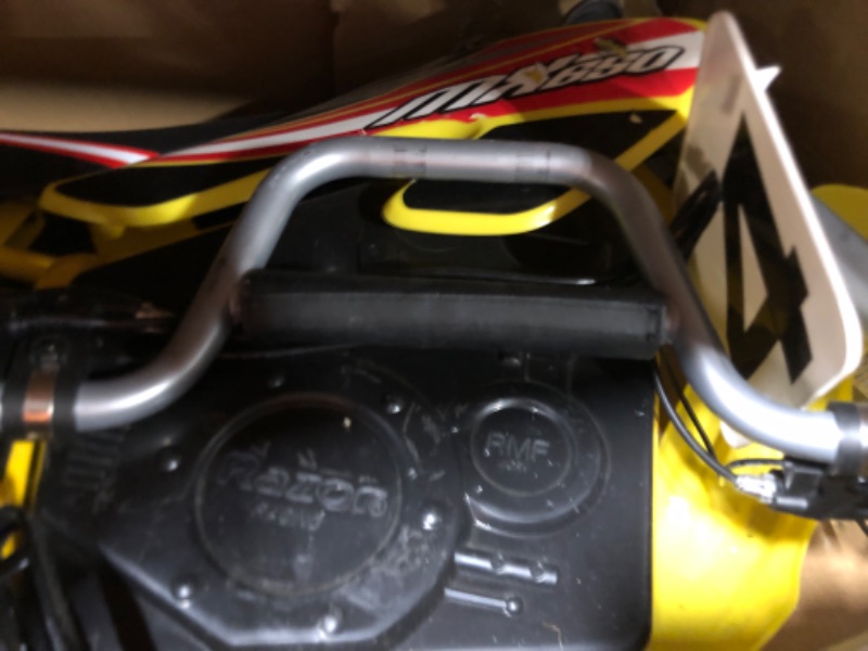 Photo 1 of ***HAS BEEN USED A LITTLE DIRTY
8888Razor MX650 Dirt Rocket Electric Motocross Off-Road Bike - Yellow