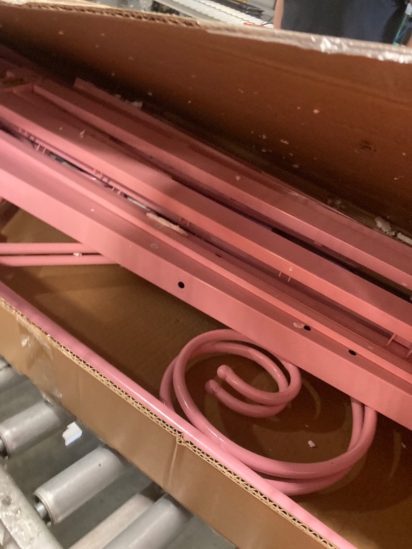 Photo 1 of ******PINK!!!!! **M,ISSING SCREWS
*********8Yaheetech Twin Bed Frames Metal Platform Bed with Headboard and Footboard No Box Spring Needed Easy Assembly,Under-Bed Space: 12.6''/Black/Twin Bed